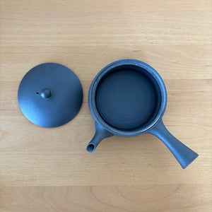 Tokoname Yakishime Flat Kyusu Tea Pot