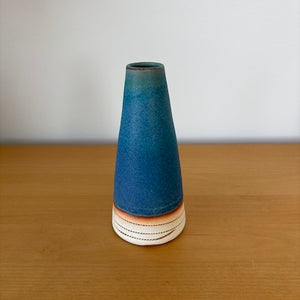 Tokoname Flower Vase  -blue-