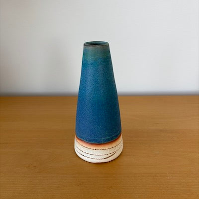 Tokoname Flower Vase  -blue-