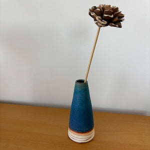 Tokoname Flower Vase  -blue-