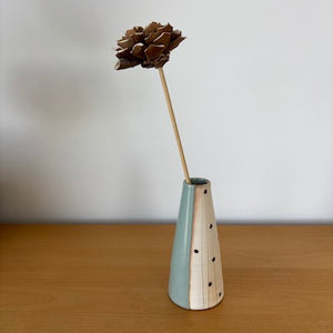 Tokoname Flower Vase  -Dots-