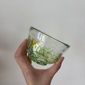 Matsugaoka Glass Bowl -Wakakusa Green-