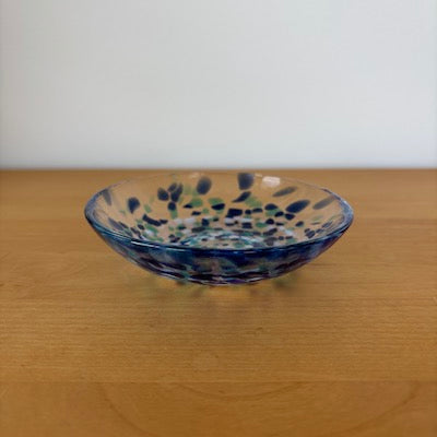 Matsugaoka Glass Plate -Umi Blue-