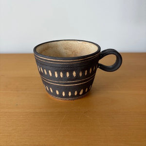 Nekome Espresso Cup & Saucer   -Kuro Kairagi-