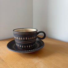 Load image into Gallery viewer, Nekome Espresso Cup &amp; Saucer   -Kuro Kairagi-