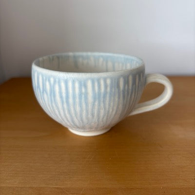 Rain Drip Light Blue Wide Mug