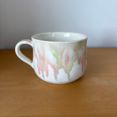 Drip Glaze Wide Mug  -Peach Bloom-