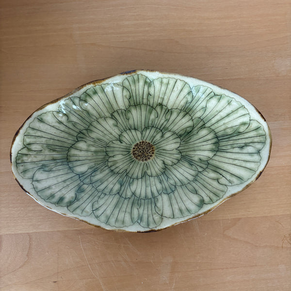 Peony Boat-Shaped Platter - KOKO utsuwa