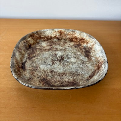 Marushin Decoboco Plate  -Brown-
