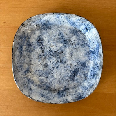 Marushin Decoboco Plate  -Blue-