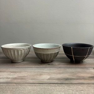 Hyozan Chawan Bowl   Ichimatsu