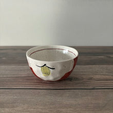 Load image into Gallery viewer, Akae Kobachi Bowl  White Camellia Tsubaki