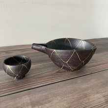 Load image into Gallery viewer, Gold Mesh Katakuchi Sake Serving Bowl - KOKO utsuwa