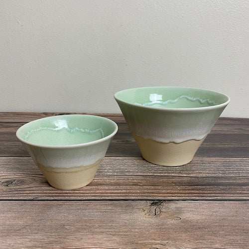 Pastel Jello Bowl  (green x cream) - KOKO utsuwa