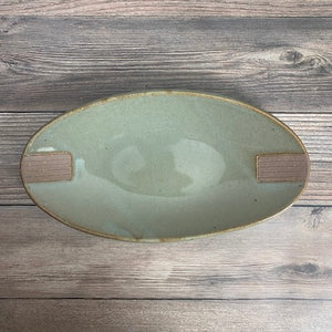 Oval Plate  Gray - KOKO utsuwa